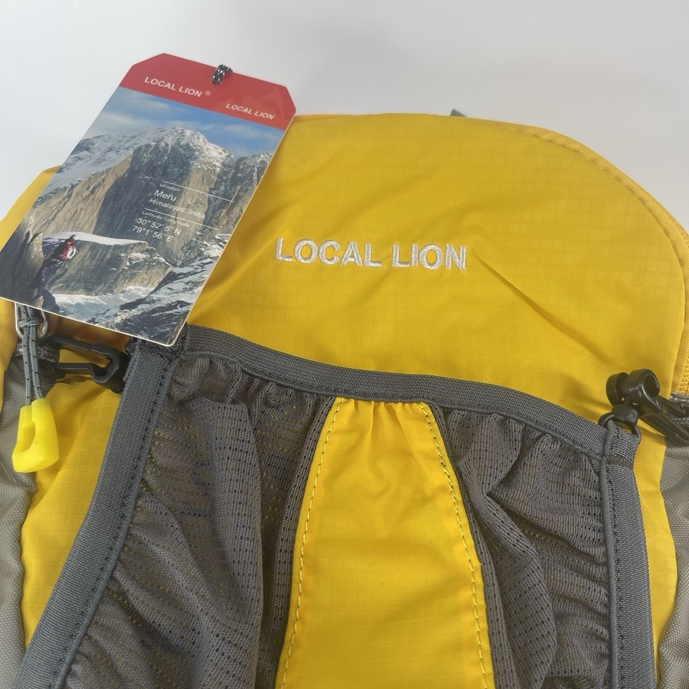 LOCAL LION Outdoor Hiking Running Double Shoulder Backpack Bag Yellow/grey (G25) - Picture 2 of 16